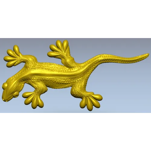 Gecko relief STL for CNC carving - detailed 3D model