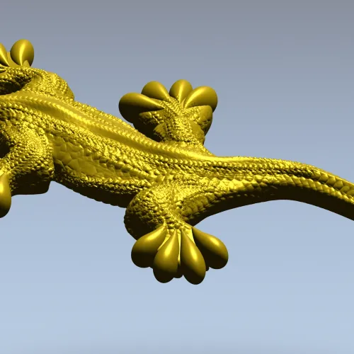 Gecko relief STL for CNC carving - detailed 3D model