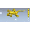 Gecko relief STL for CNC carving - detailed 3D model