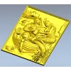 Fisherman and Mermaid relief panel - STL 3D model for CNC