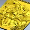 Fisherman and Mermaid relief panel - STL 3D model for CNC