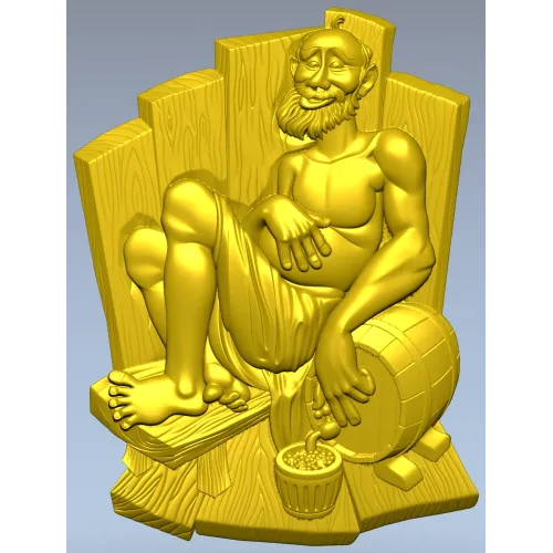 3D модель Банник - STL файл для ЧПУ по дереву