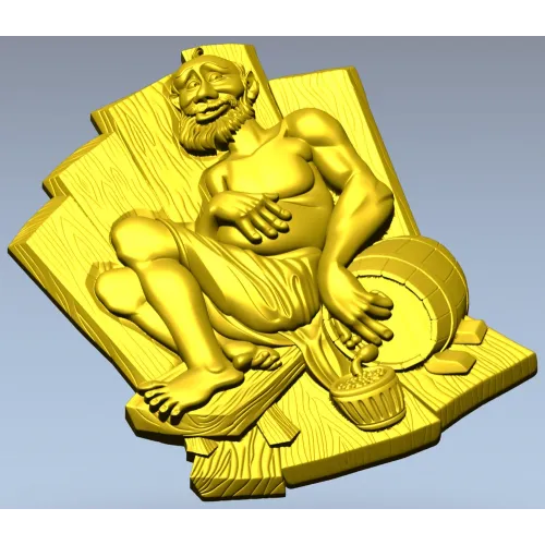 3D модель Банник - STL файл для ЧПУ по дереву