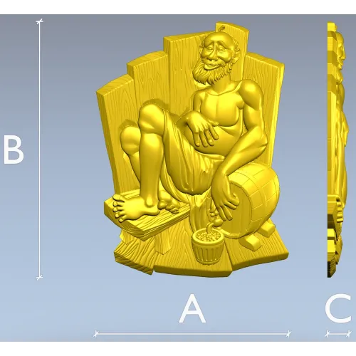 3D модель Банник - STL файл для ЧПУ по дереву