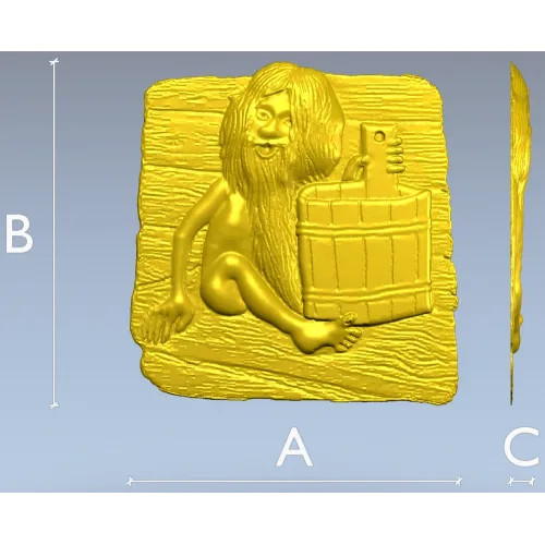 stl модель "Банный домовой" - 3d модель для ЧПУ и фрезера