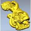 Рельефная 3D модель "Парящий банщик" - STL для ЧПУ
