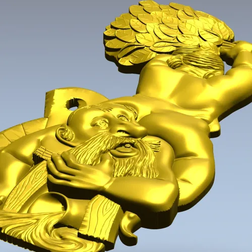 Рельефная 3D модель "Парящий банщик" - STL для ЧПУ