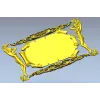 3D модель STL картуша с фигурками для ЧПУ - декоративная панель