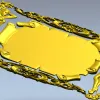 3D модель STL картуша с фигурками для ЧПУ - декоративная панель