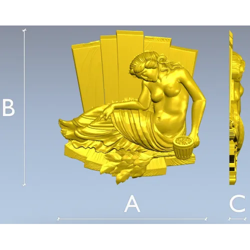Нимфа отдыха - 3D модель STL для фрезеровки на ЧПУ
