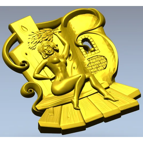 STL модель "Парная нимфа" - 3D модель для ЧПУ фрезера по дереву