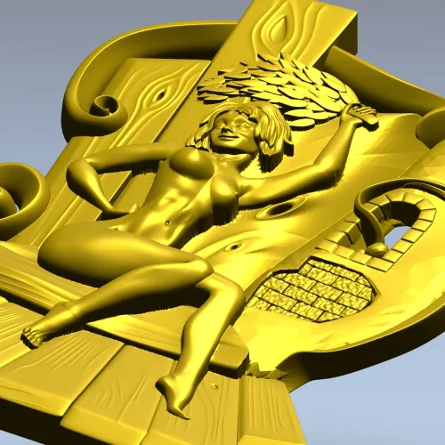 STL модель "Парная нимфа" - 3D модель для ЧПУ фрезера по дереву