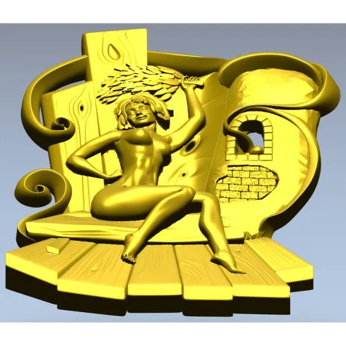 STL модель "Парная нимфа" - 3D модель для ЧПУ фрезера по дереву