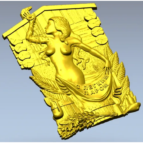 Steam Nymph Relief - STL 3D model for CNC carving
