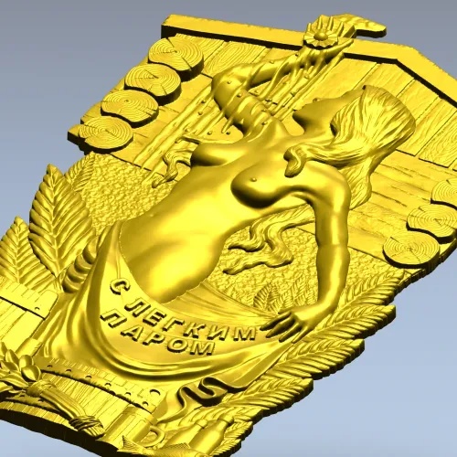 Steam Nymph Relief - STL 3D model for CNC carving