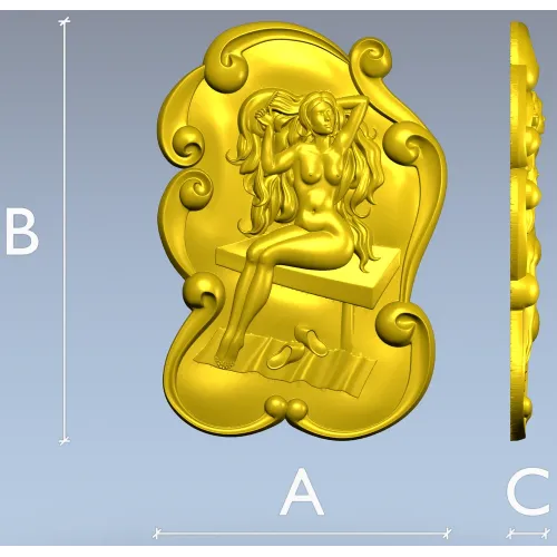 Банная нимфа - 3D модель STL для ЧПУ