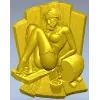High-relief Sauna Maiden STL for CNC Router