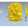 High-relief Sauna Maiden STL for CNC Router