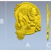 Банный старичок - 3D модель STL для ЧПУ (рельефный медальон)