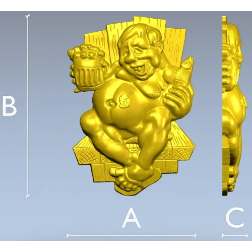 Jolly Banya Relief - STL 3D Model for CNC