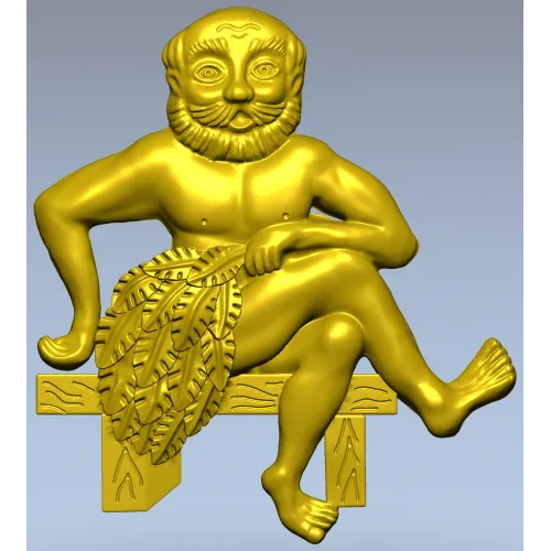 Банщик на скамье - 3D модель STL для ЧПУ