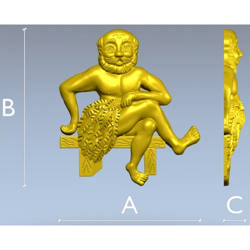 Банщик на скамье - 3D модель STL для ЧПУ