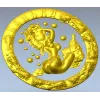 Sauna Nymph Medallion - detailed STL 3D model for CNC