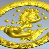 Sauna Nymph Medallion - detailed STL 3D model for CNC