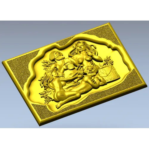 Панно "Парная радость" - 3D модель STL для ЧПУ