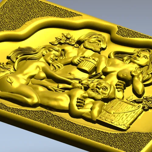 Панно "Парная радость" - 3D модель STL для ЧПУ