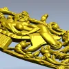 Барочное панно "Лесная нимфа" - STL модель для ЧПУ