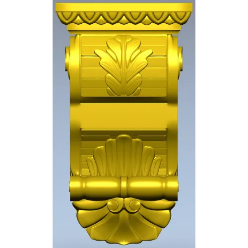 Classical Acanthus & Shell Corbel - STL 3D Model for CNC