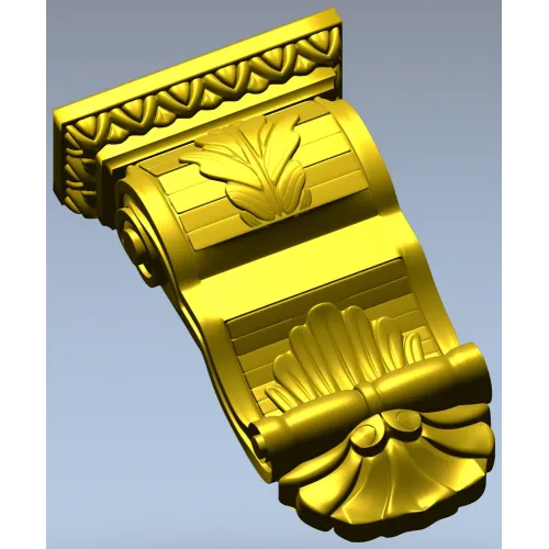 Classical Acanthus & Shell Corbel - STL 3D Model for CNC