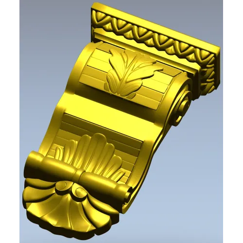 Classical Acanthus & Shell Corbel - STL 3D Model for CNC
