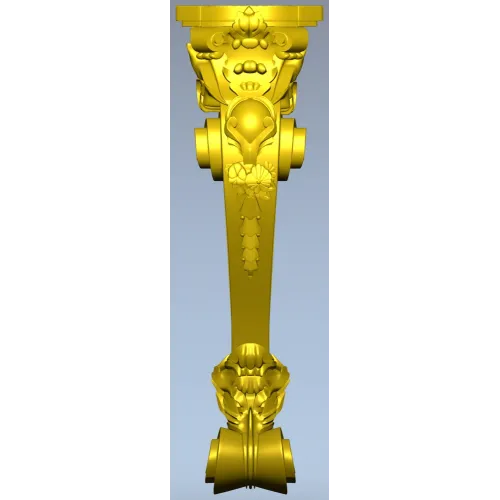 Baroque Decorative Corbel STL for CNC Milling