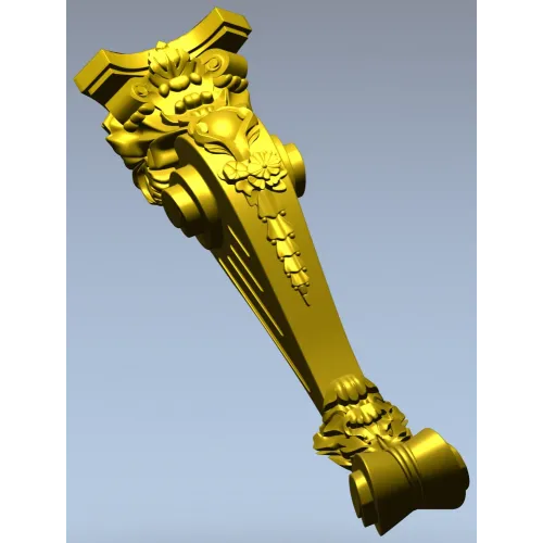 Baroque Decorative Corbel STL for CNC Milling