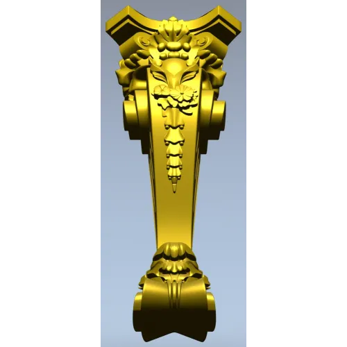 Baroque Decorative Corbel STL for CNC Milling
