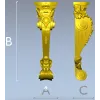 Baroque Decorative Corbel STL for CNC Milling