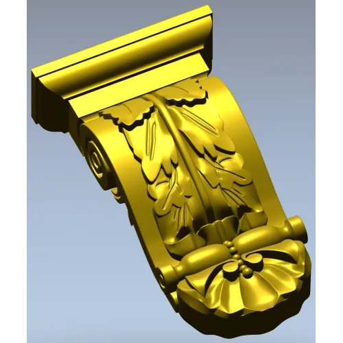Классический кронштейн в стиле акант - 3D модель STL для ЧПУ