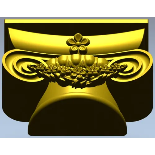 Floral Ionic Bracket - STL 3D model for CNC carving