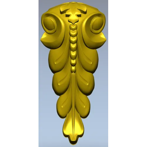 Acanthus scroll corbel STL for CNC carving