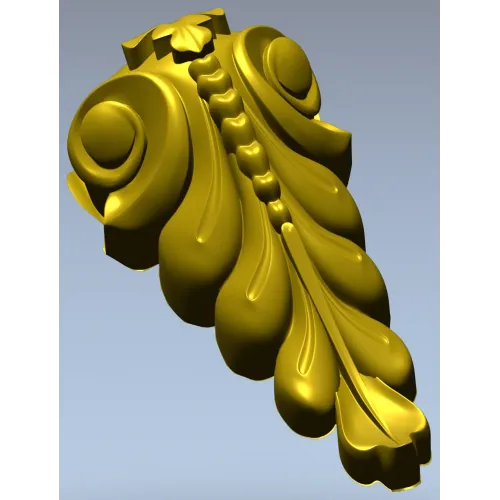 Acanthus scroll corbel STL for CNC carving
