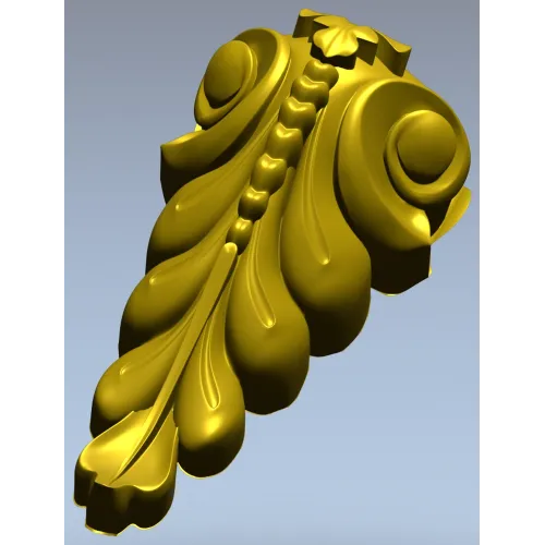 Acanthus scroll corbel STL for CNC carving