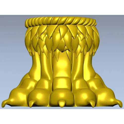 Декоративный кронштейн-лапа в стиле акант - 3D STL для ЧПУ
