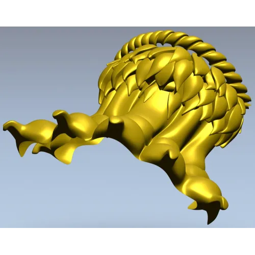 Декоративный кронштейн-лапа в стиле акант - 3D STL для ЧПУ