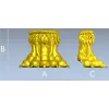 Декоративный кронштейн-лапа в стиле акант - 3D STL для ЧПУ