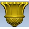 Floral Bud Finial - STL 3D model for CNC
