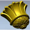 Floral Bud Finial - STL 3D model for CNC