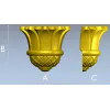 Floral Bud Finial - STL 3D model for CNC