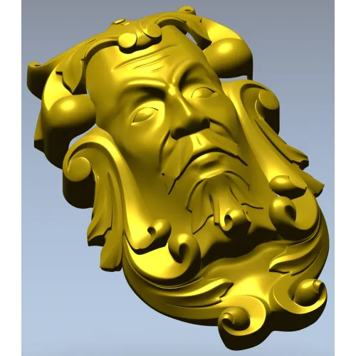 Барочный маскарон - 3D модель STL для ЧПУ